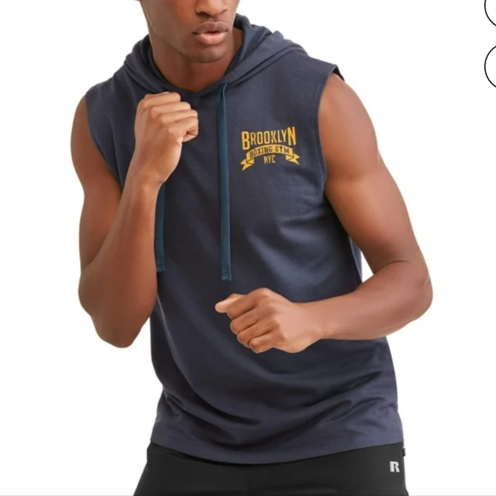 Men's Brooklyn Boxing Sleeveless Hoodie Size M